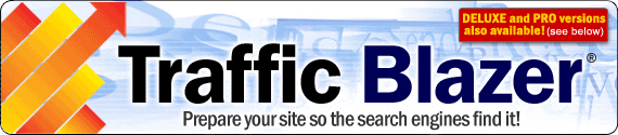 TrafficBlazer� search engine optimization. Prepare your site so the search engines find it!